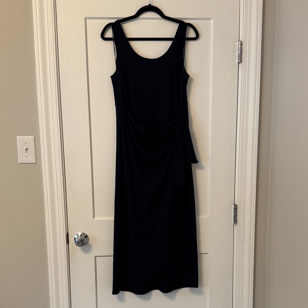 Nine Britton Navy Maternity Wrap Midi Dress